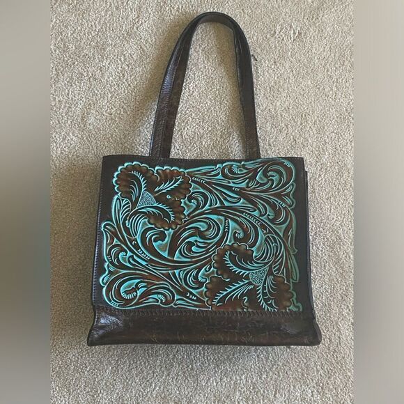 Patricia Nash Tooled Turquoise Collection Tote Bag - Picture 3 of 11